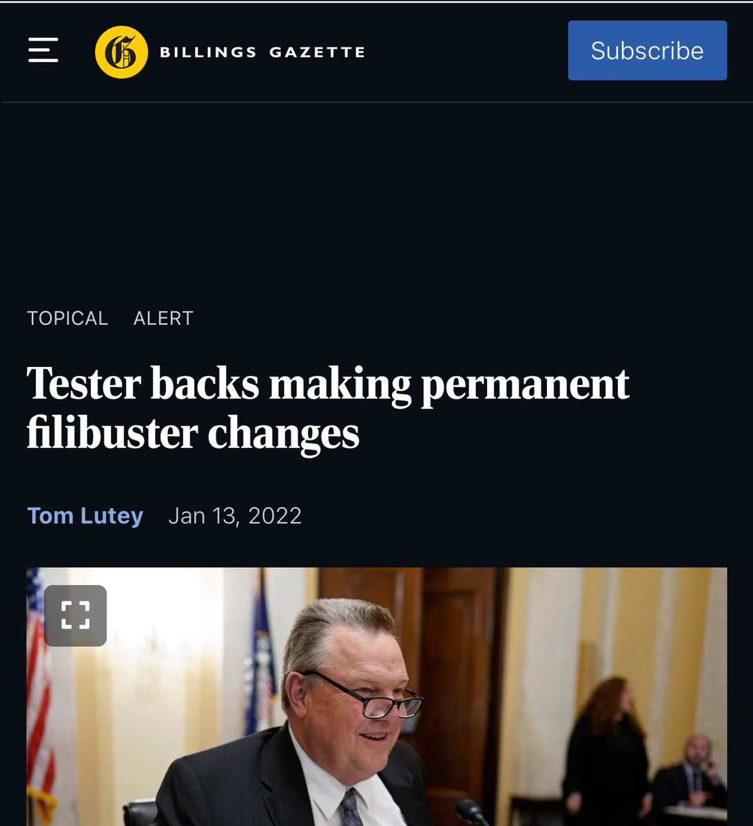 MikeKBerg's tweet photo. TWO FACED TESTER strikes again.
@JonTester voted to blow up the filibuster for Biden.
Election year Tester says he opposes ending the filibuster. https://t.co/UGzA7t5z4k