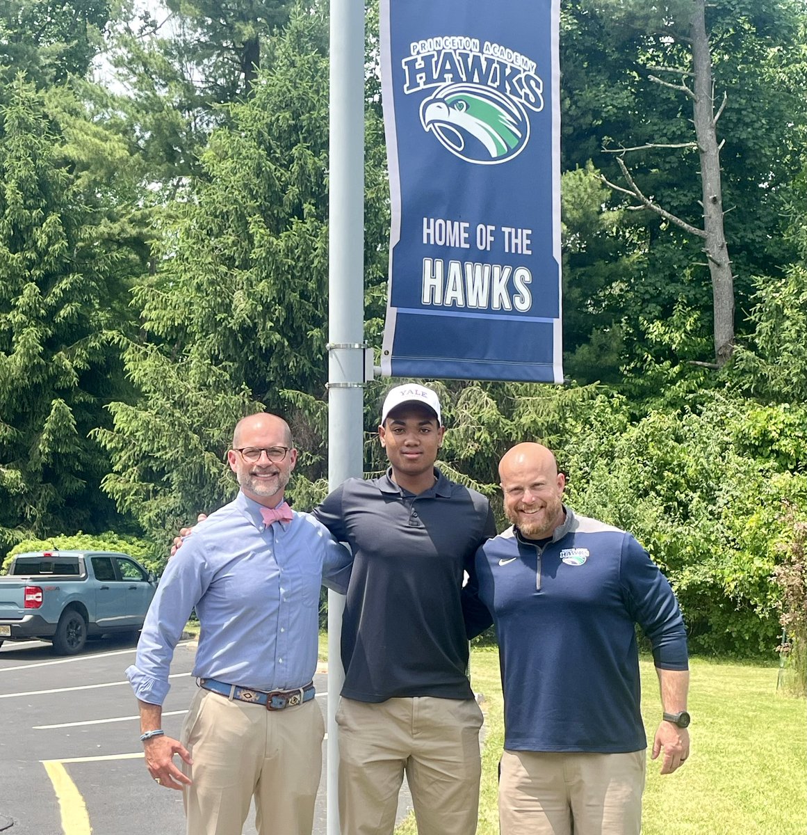 rikdugan's tweet photo. One of my greatest joys as an educator is welcoming home alumni. This is why we do what we do. What an honor it was to have Jackson B. @PrincetonAcadSH ‘20, @PeddieSchool ‘24, @Yale ‘28 back on campus today. https://t.co/yX1eLUvXTh