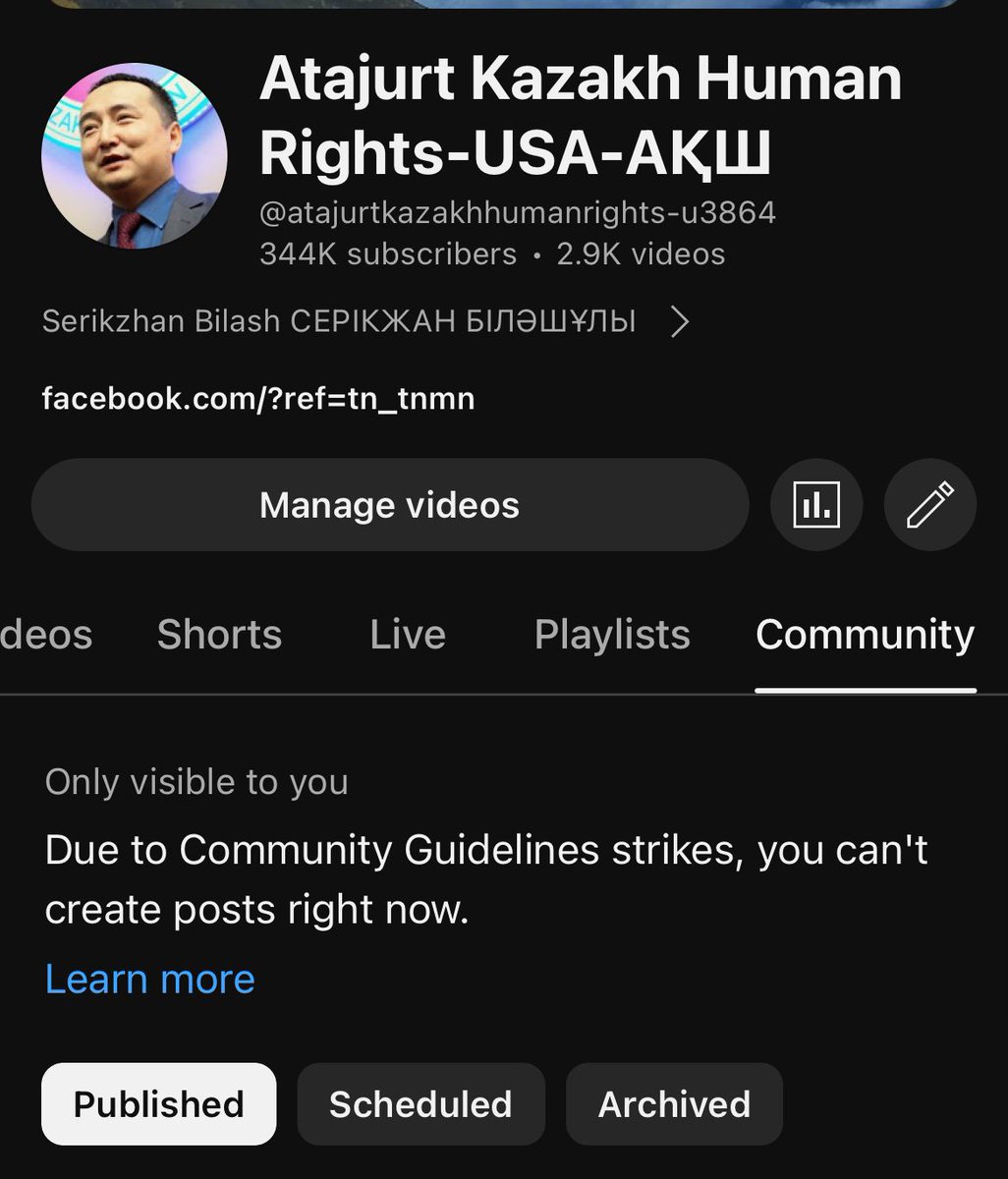Help! Our YouTube channel has been blocked again. It is initially confirmed that this is caused by the Chinese Communist Party, Russia and their lackey, the Kazakh dictatorship.