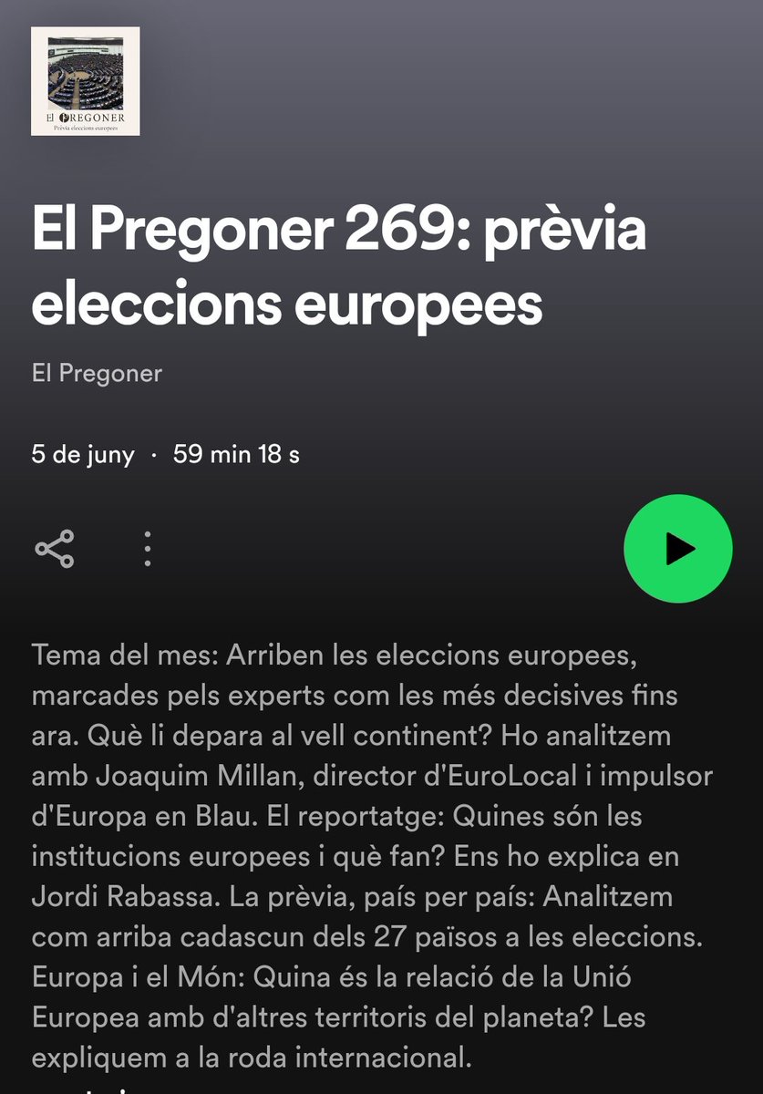 eurolocal_eu's tweet photo. 🎧Ja disponible #EP269 
🇪🇺Prèvia de les eleccions europees amb @JOAQUIMMILLAN director @eurolocal_eu impulsor  @europaenblau

🏛️Les institucions europees   

🗺️ 27 països, 27 prèvies
🌍 Europa i el món, cara a cara
➡️https://t.co/yjtIB4Fv8N https://t.co/rFaK2sjeQI