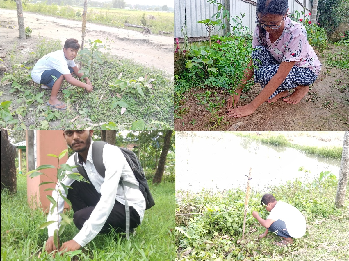 nssglpcollege's tweet photo. Some moments of plantation programme organized at Goalpara College by Principal, Teachers and NSS volunteers in connection with World Environment Day 2024 #SaveMyPlanet #GreenMyEarth @nss_rdguwahati @_NSSIndia @YASMinistry @AierJangjilong https://t.co/idmtm06xOj