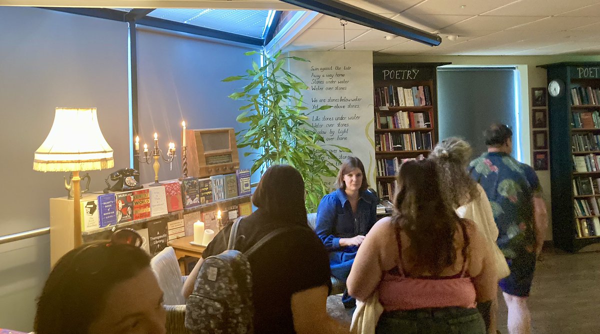 Dreamy* time at <a href="/WaterstonesRose/">Waterstones Canterbury 📚</a> for #TheBurialPlot event. Such a great conversation between <a href="/esmacneal/">Elizabeth Macneal</a> &amp; Martin Latham, &amp; lively audience with ace questions. Huge thanks to all (not least to James U). 🖤
*The discussion got v interestingly into dreams, too!