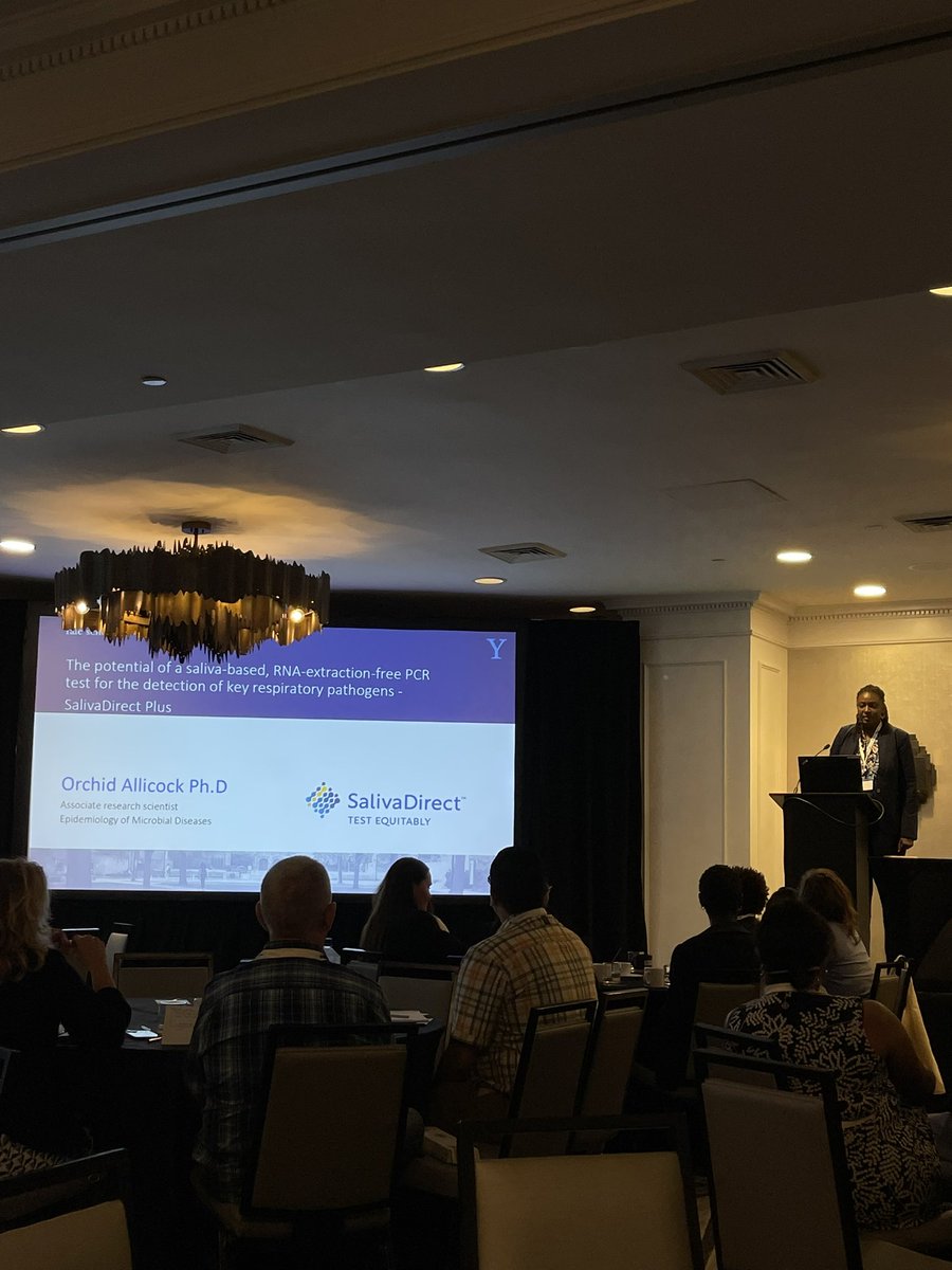 . <a href="/OrchidAlli/">Dr. Orchid Allicock🇧🇧🇹🇹</a> kicking off the Third Annual SalivaDirect conference with a presentation on <a href="/saliva_direct/">SalivaDirect, Inc.</a>’s forthcoming nucleic acid extraction-free multiplexed PCR assay to detect SARS-CoV-2, influenza A/B, and RSV in a single saliva specimen
