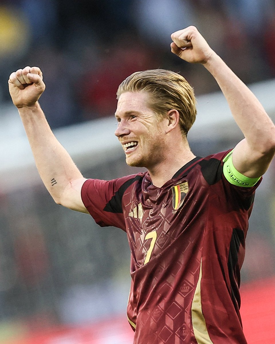 Kevin De Bruyne scores on his 100th appearance for Belgium 🤩🇧🇪