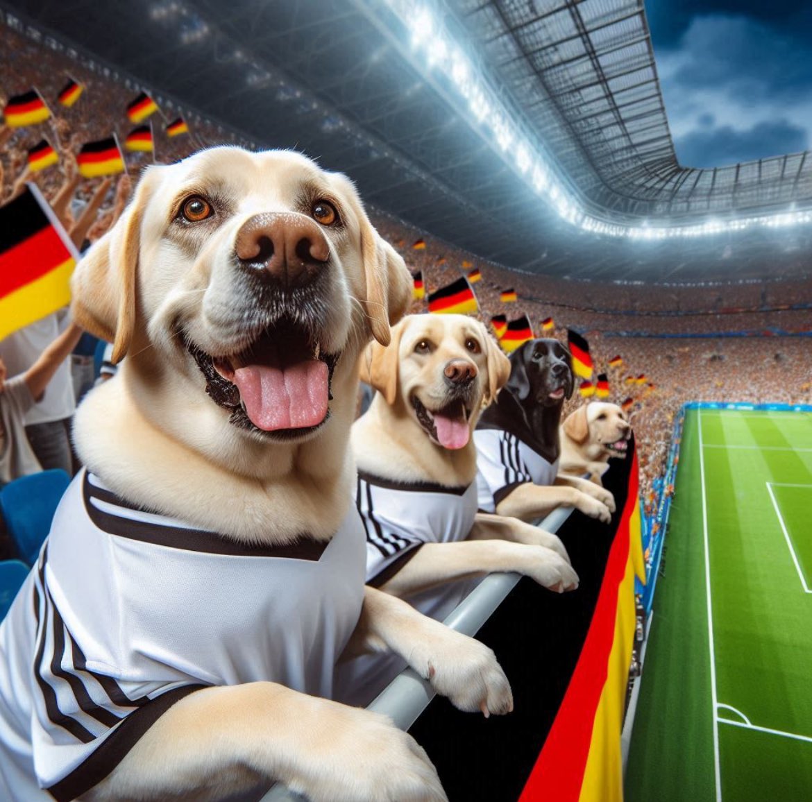 labidaddy's tweet photo. ntroducing the Euro 2024 Germany dog supporters coin ($LABI) where football meets furry fun! Get yours now and celebrate the game with your favorite four-legged friend by your side!
        Contract Address :
E5MBirnq71DthjqwsAsgvCtgCAzShoWqnrzkmVQKviJc
          Telegram Group:
https://t.co/FYoUc6ZdMj