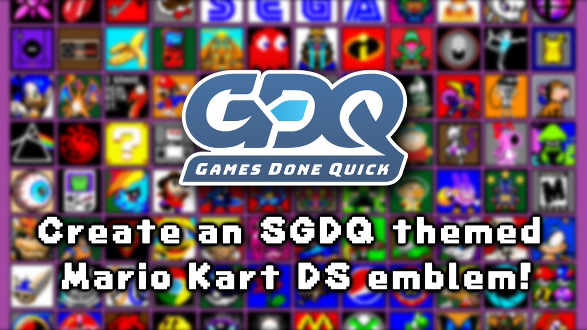 Since I will be running Mario Kart DS at Summer Games Done Quick in a month's time, I thought it would be fun to hold an emblem competition! The winner will have their design displayed on the front of the kart during the run. Join my Discord for more info: discord.com/invite/FNzmzdH…