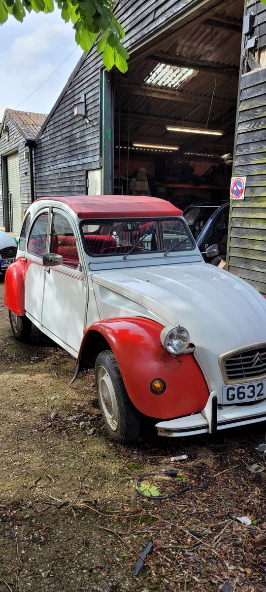 BertiePunto's tweet photo. Hello friends - for anyone who is interested - DOLLY THE 2CV HAS PASSED AN MOT!! A few more things to finish off before she comes home, but progress, at last! Yippee! #2CV #weirdcartwitter https://t.co/zhGXwvPUmn