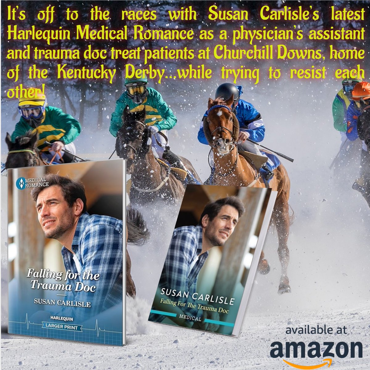 𝓕𝓪𝓵𝓵𝓲𝓷𝓰 𝓯𝓸𝓻 𝓽𝓱𝓮 𝓣𝓻𝓪𝓾𝓶𝓪 𝓓𝓸𝓬 (#KentuckyDerbyMedics 1) by <a href="/SusanCarlisle1/">Susan Carlisle</a> "Is Langston the guy to take a leap with, when he isn’t planning to stick around?"
#MedicalRomance #BooksWorthReading
amazon.com/dp/B0CGJ8NMZL/