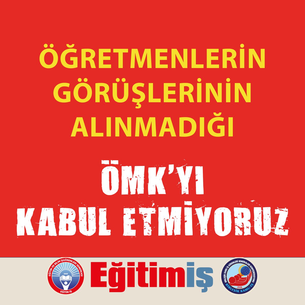 egitimis's tweet photo. Öğretmenlerin Görüşlerinin Alınmadığı 
#ÖMKKabulEtmiyoruz https://t.co/20ubMUsJjr