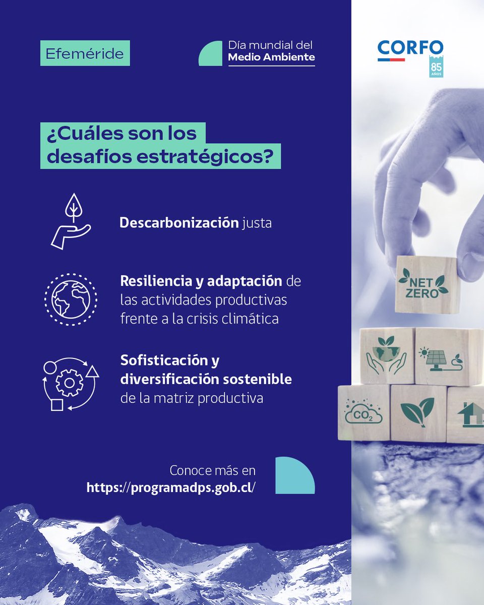 En el Día del Medio Ambiente te presentamos el programa Desarrollo Productivo Sostenible, una iniciativa del <a href="/GobiernodeChile/">Gobierno de Chile</a> que promueve un crecimiento económico, social y ambientalmente sostenible frente a la crisis climática mundial