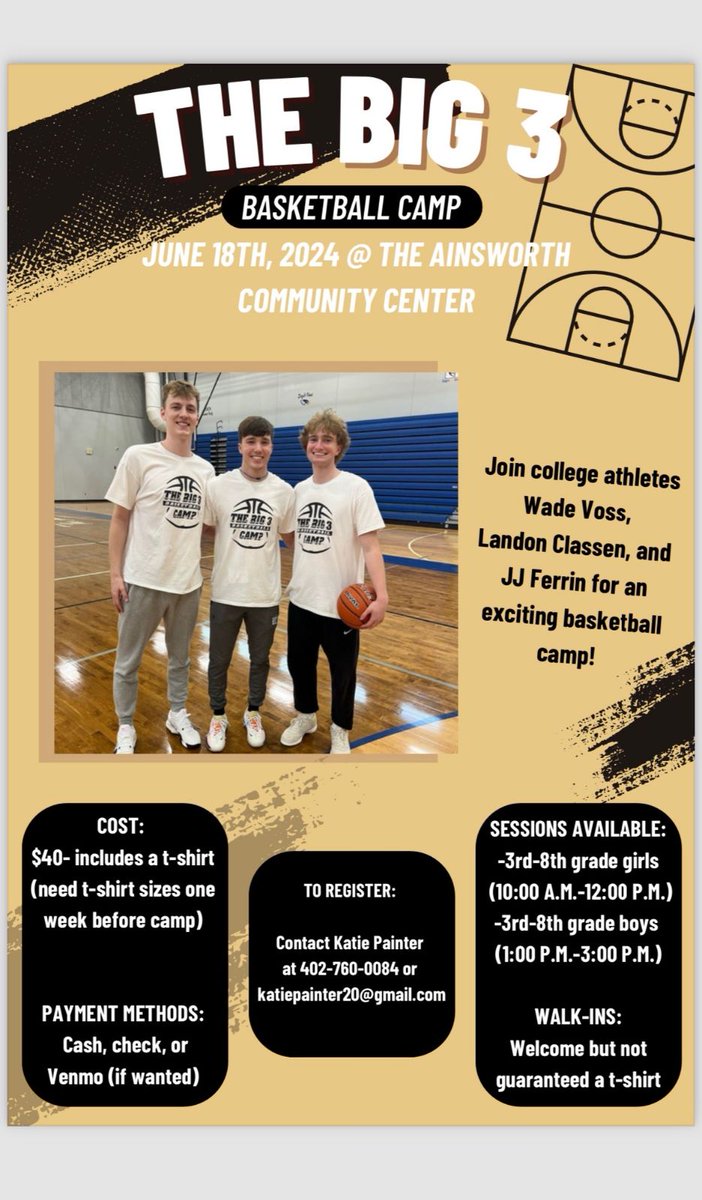 Lance Classen - NCN Elite (@lclassen02) on Twitter photo Big 3 <a href="/LandonClassen/">Landon Classen</a> <a href="/wade_voss/">wade voss</a> <a href="/JJferrin04/">JJ</a> have inked another camp opportunity 📝✒️ 
June 18 @ Ainsworth Big 3 <a href="/LandonClassen/">Landon Classen</a> <a href="/wade_voss/">wade voss</a> <a href="/JJferrin04/">JJ</a> have inked another camp opportunity 📝✒️ 
June 18 @ Ainsworth