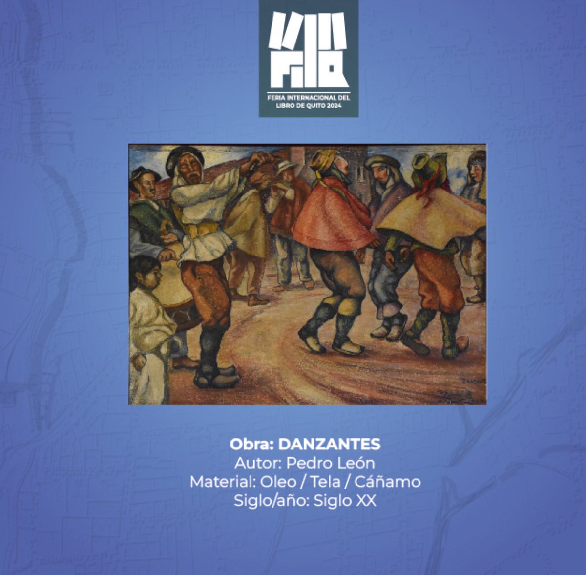 FilQ_uio's tweet photo. 📚 #FILQ2024|  Abrimos la Reserva Municipal de Arte a la ciudadanía. Conoce en la Feria Internacional del Libro de Quito esta obra en la que se representa a los danzantes de nuestra serranía y su invitación a la fiesta. Ven a este encuentro y sé parte de este Cruce de caminos https://t.co/NVLM6Fcm1K