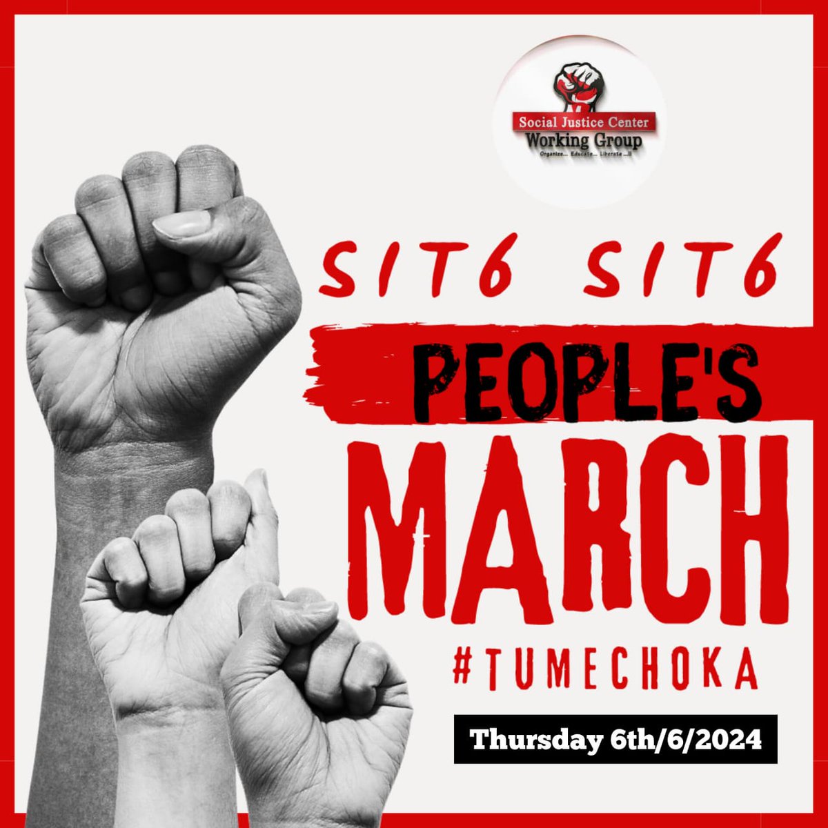 Tomorrow, we join our colleagues in the sitasita March! #Tumechoka #FinanceBill2024