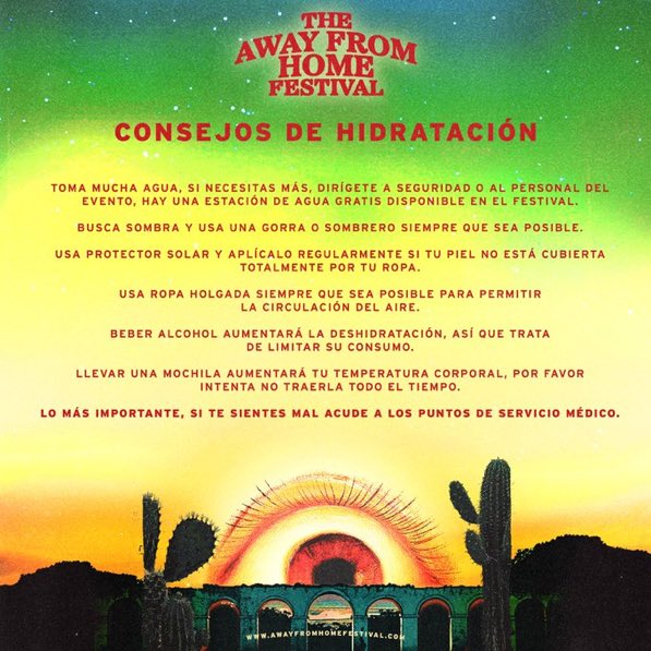 angelslouisw's tweet photo. el verdadero reto será el away from home festival en Merida 💀 hasta consejos de hidratación ya nos están dando loco https://t.co/IzxLTe8UXs