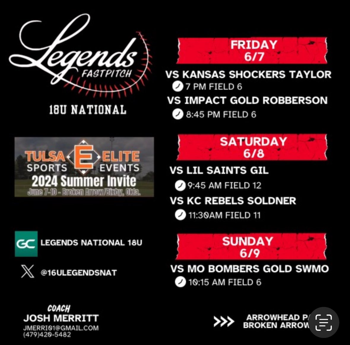 <a href="/KyleeMerritt21/">Kylee Merritt</a> <a href="/16uLegendsNat/">Legends National 18u</a> <a href="/TulsaElite/">Tulsa Elite Sports</a> <a href="/BentleyLowden/">Bentley Lowden</a> <a href="/jaydenwillard07/">Jayden Willard</a> <a href="/kyleighcombs2/">kyleighcombs</a> <a href="/KylaForce88/">Kyla</a> <a href="/AvaMcLemore13/">Ava McLemore</a> <a href="/maggiewheat/">maggie</a> <a href="/cambrycook30/">Cambry</a> <a href="/PaytonMecom/">payton mecom</a> <a href="/AudrieLittlejo3/">Audrie Littlejohn</a> <a href="/EddieCombs0102/">Eddie Combs</a> <a href="/kierrab2025/">Kierra Burkhart</a> ready for a big weekend!!