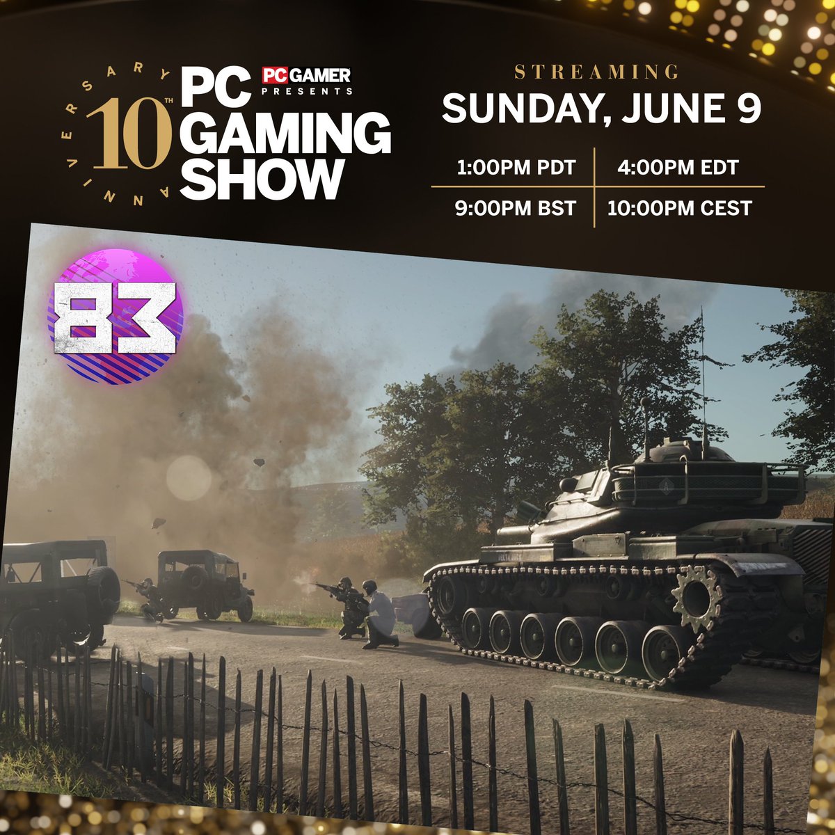 83thegame's tweet photo. Happy #WishlistWednesday shooter fans.

https://t.co/9DvTcqsCAq

Just a reminder our new trailer is landing this weekend at the PC Gaming Show!

Thanks for the continued support!

@pcgamer @bluedotgames @83thegame
#PCGamingShow #83thegame #bluedotgames #tacticalrealism https://t.co/BUaIhOAEWD