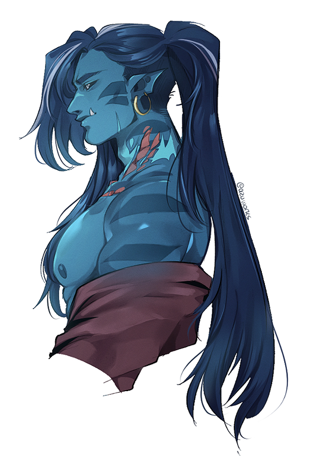 azuworks's tweet photo. Colored a quick doodle cause I be artblocked. Look at my DND boy's massive tits. https://t.co/n1tkzUYig6