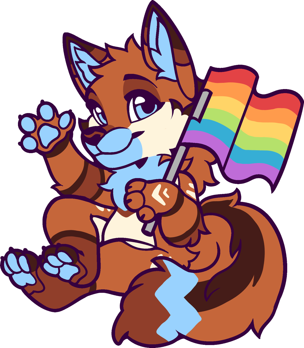 pupcak3's tweet photo. Did up Panko and Pup for Pride, thanks to @FursonaPins for allowing this for the community ! https://t.co/NnEVZu9qDF