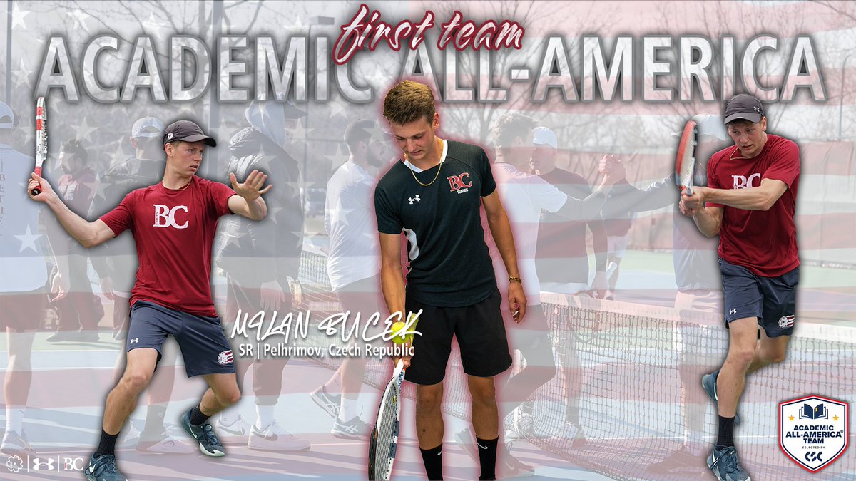 The awards keep rolling in for Milan Bucek as he was named to the College Sports Communicators Academic All-America First Team today. His second straight year earning a spot on one of the two teams <a href="/threshertennis/">Bethel College Tennis</a> #RollOn #WeAreThreshers #GoStones