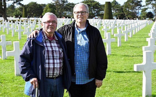 MyHeritage's tweet photo. From Normandy to North Carolina, brothers Andre and Allen reunited after 70 years! ❤️ Their journey is a testament to love and family. Watch their heartwarming story here: https://t.co/NmU5tUVMkB #DDayAnniversary #MyHeritage https://t.co/qcDRS5gxKd