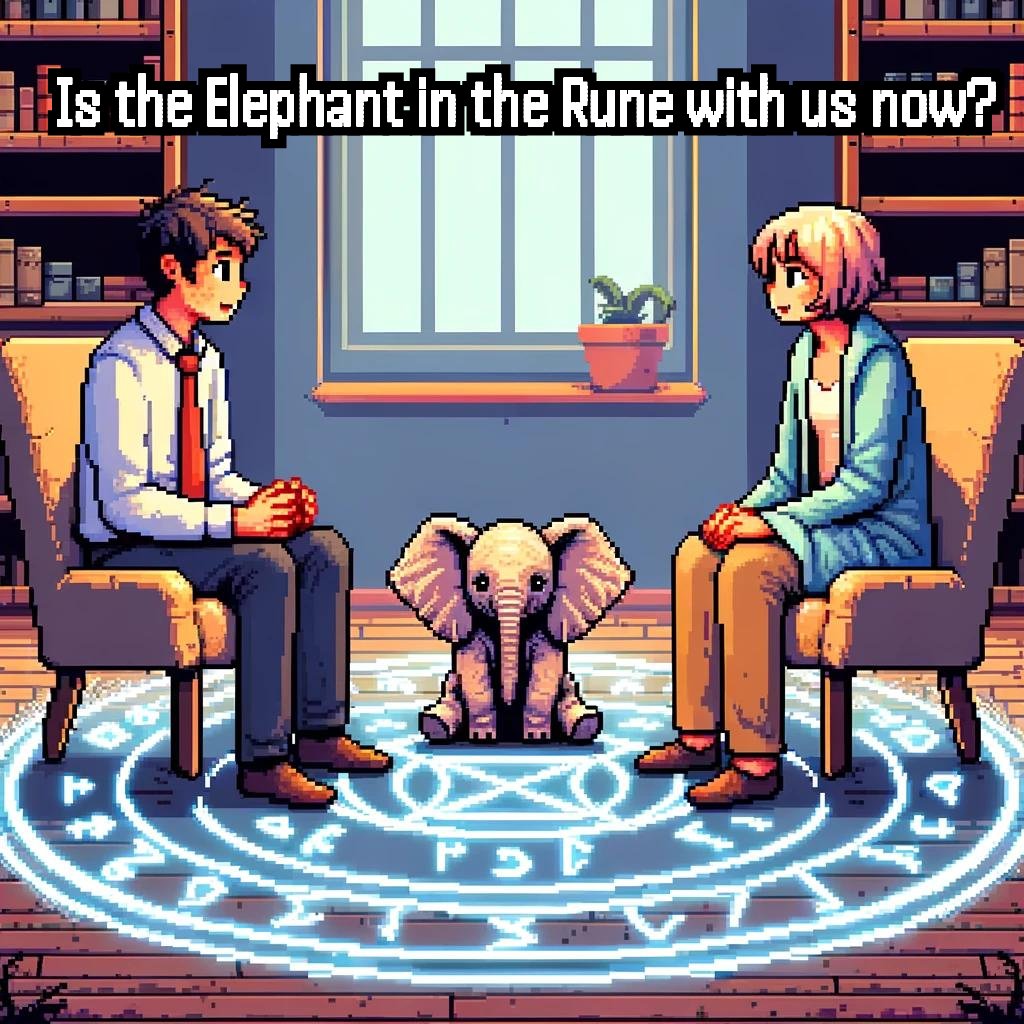 holy_duck's tweet photo. Is THE•ELEPHANT•IN•THE•RUNE with us now? https://t.co/D6cPYOyATU