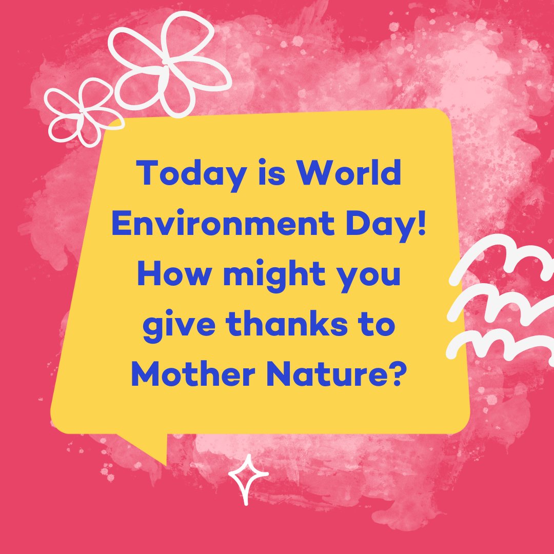 talkclimatetome's tweet photo. Today is World Environment Day! What a great excuse to celebrate all the different ways Mother Nature supports us 🌎✨. She really is the best gift giver, isn't she?   What about nature are you grateful for? And how might you give back to the Earth today and throughout the year? https://t.co/7AWUoe5XF5