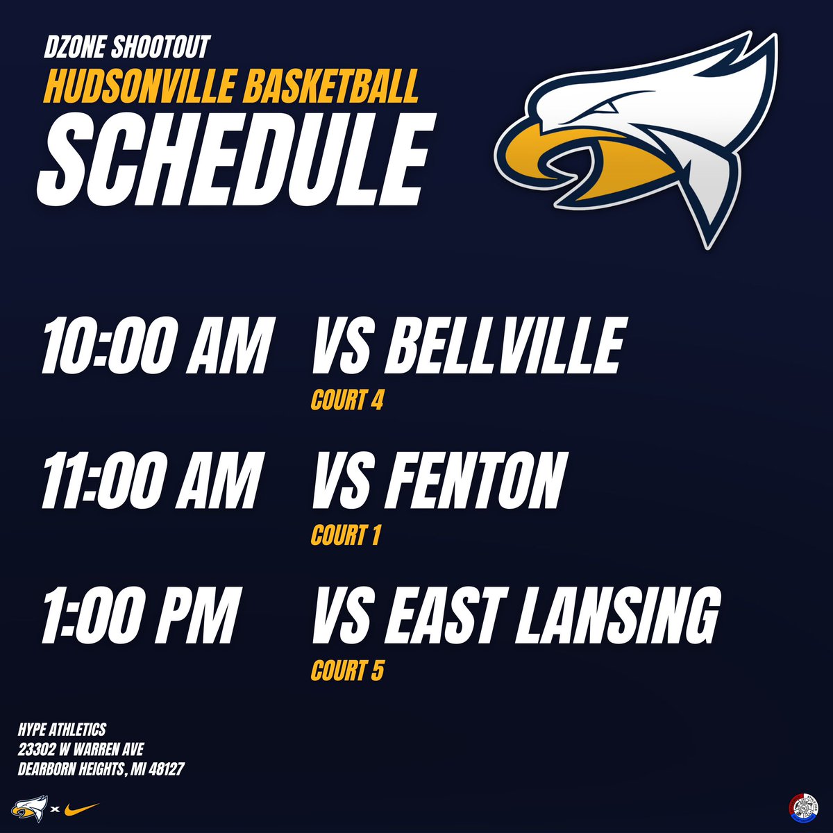 Here is our schedule, and roster for  <a href="/TheDZoneBBall/">The D Zone Basketball</a> Shootout this Friday.