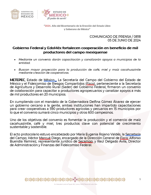 CampoEdomex's tweet photo. ¡Buenas noticias para el campo mexiquense!
El Gobierno Federal y el Estado de México se unen para fortalecer a más de mil productores agrícolas y pecuarios a través de un nuevo convenio de colaboración.

#ElPoderDeServir #RenacerDelCampo https://t.co/j6NHbBSmwY
