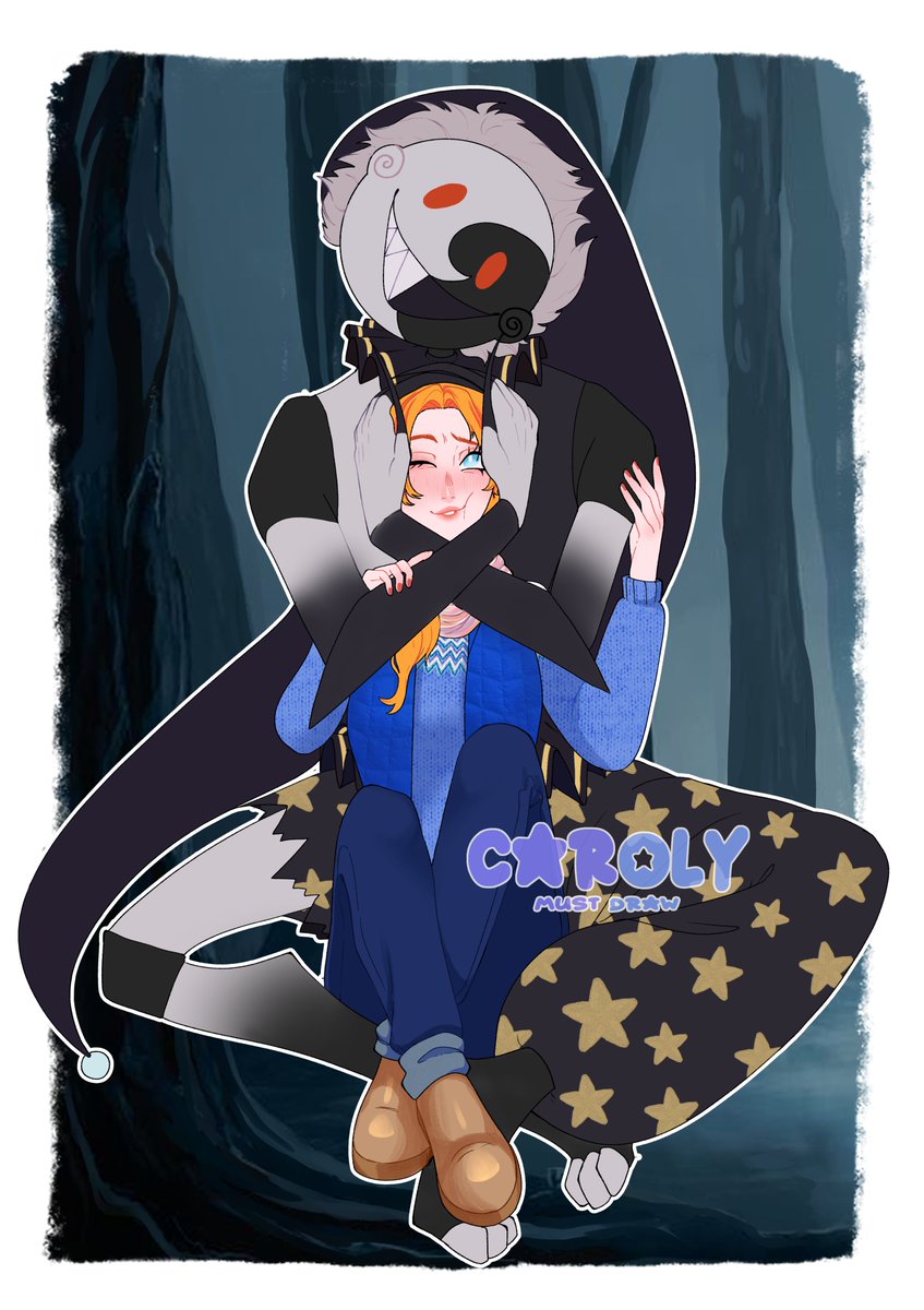 Birthday gift made and delivered for <a href="/Mukiki700/">Mukiki</a>  
Receiving a ¿hug? from the intimidating but loving KillCode from The Sun and Moon show!
HAPPY BIRTHDAY!
#SunandMoonshow #TheSunandMoonShow #TSAMS #SAMS #fnaf