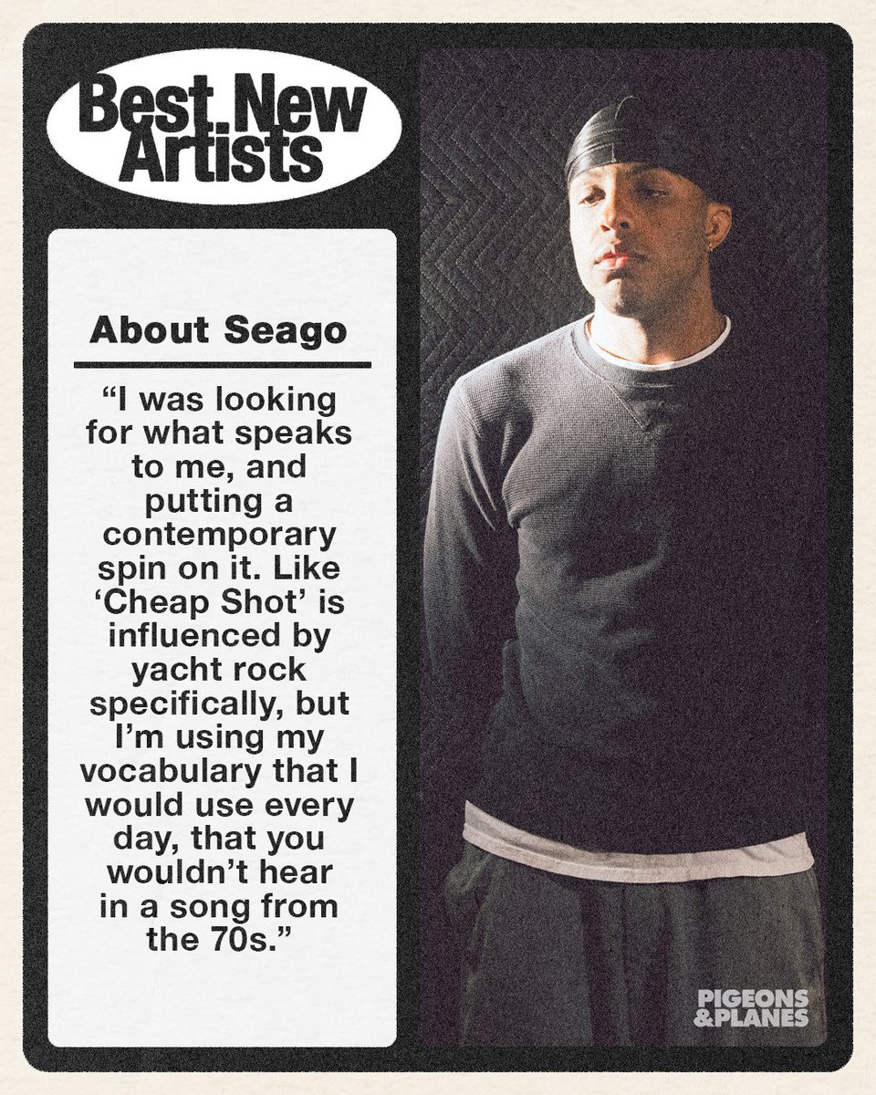 PigsAndPlans's tweet image. BEST NEW ARTIST: @seagoooooo 

From: Toronto, Canada
Standout song: "Cheapshot"
Recent project: Silver

Read the full Best New Artists feature here: bit.ly/3yR9ebO