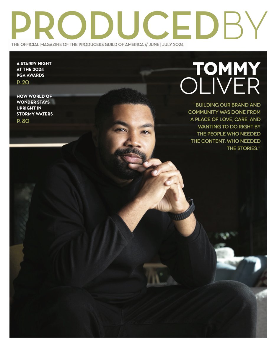 producersguild's tweet image. Tommy Oliver, the founder and CEO of Confluential Films, graces the cover of Produced By magazine this issue. Read about his powerful business model rooted in an impassioned commitment to community and authenticity in the cover story: bit.ly/tommyoliver