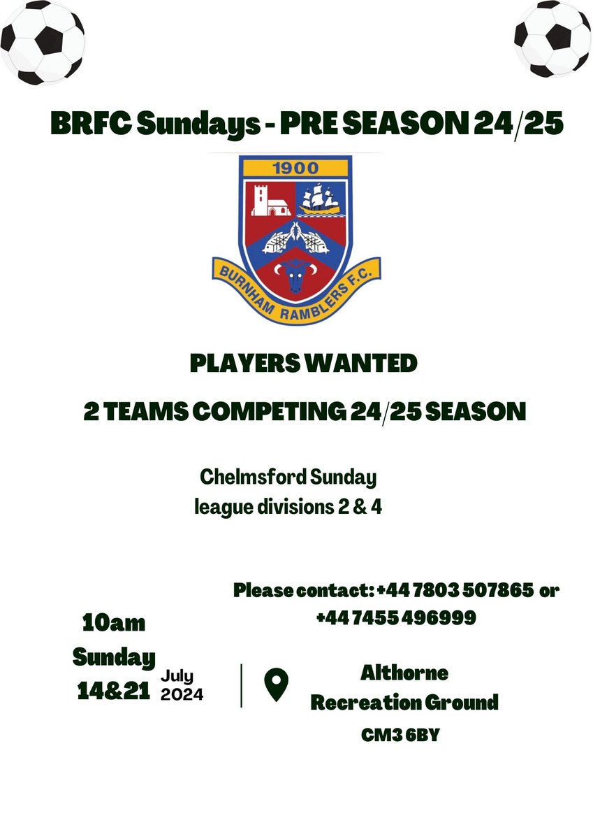 Burnham Ramblers Sunday tweet media