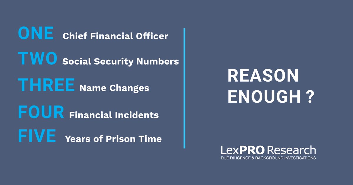LexPROResearch's tweet photo. What you don't know can cost you! While standard background checks turned up “no records found” for a beverage company's executives, LexPRO's comprehensive investigation uncovered a shocking truth about their CFO. Read more: https://t.co/8J0HTBFZPJ https://t.co/yEZskM6amI