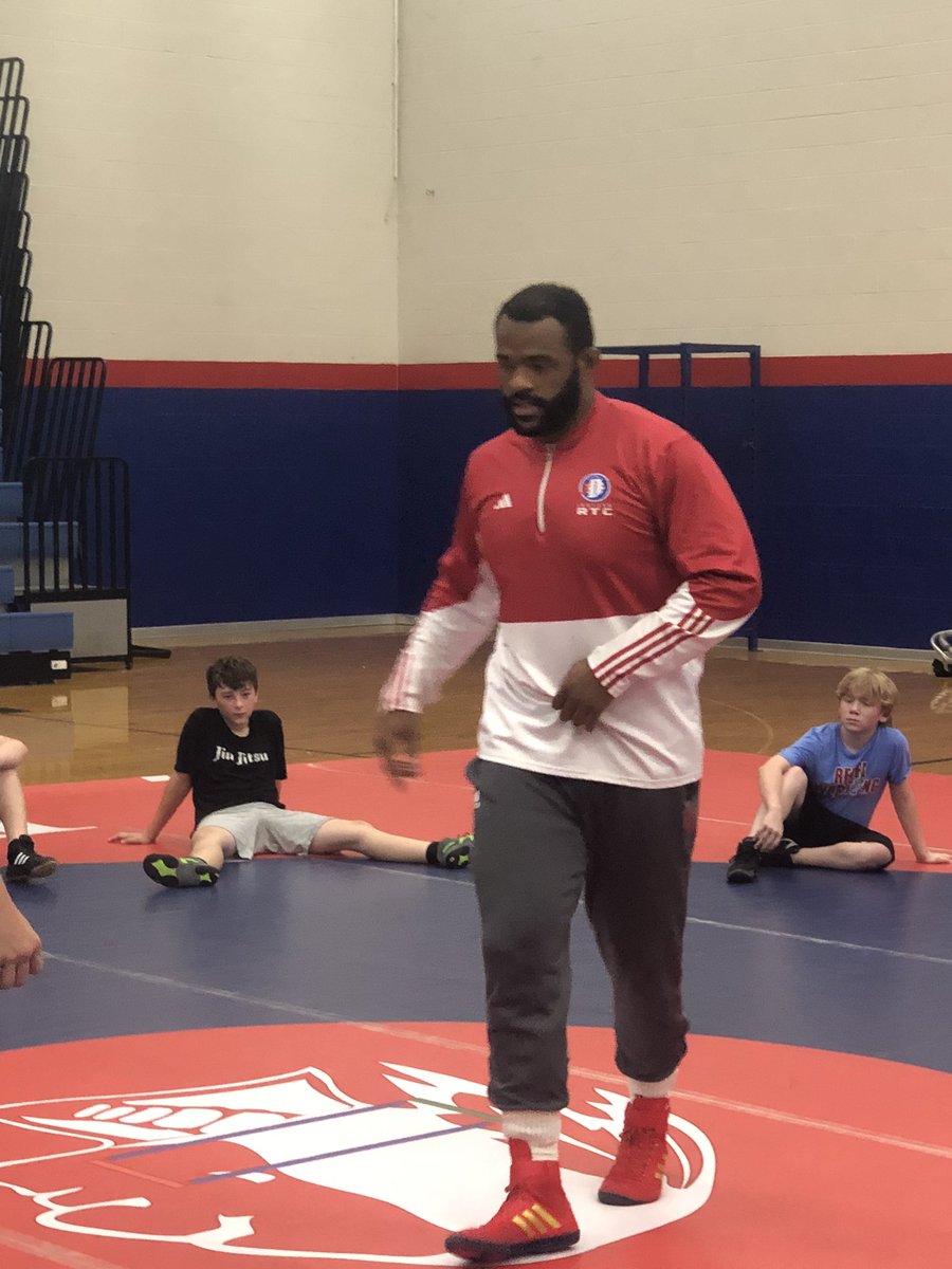 SSWrestle's tweet photo. Great first day of our MS and HS camp!

Very blessed to have Maxwell Lacey come in and show technique.

Tomorrow we have IU Assistant Coach and 4x National Champion Riley Lefever coming to show some more. 

@IndianaWR @indianartc 

🔵⚪️🤼‍♂️🤼‍♂️🤼‍♂️🔵⚪️ https://t.co/wuryDXBXSm