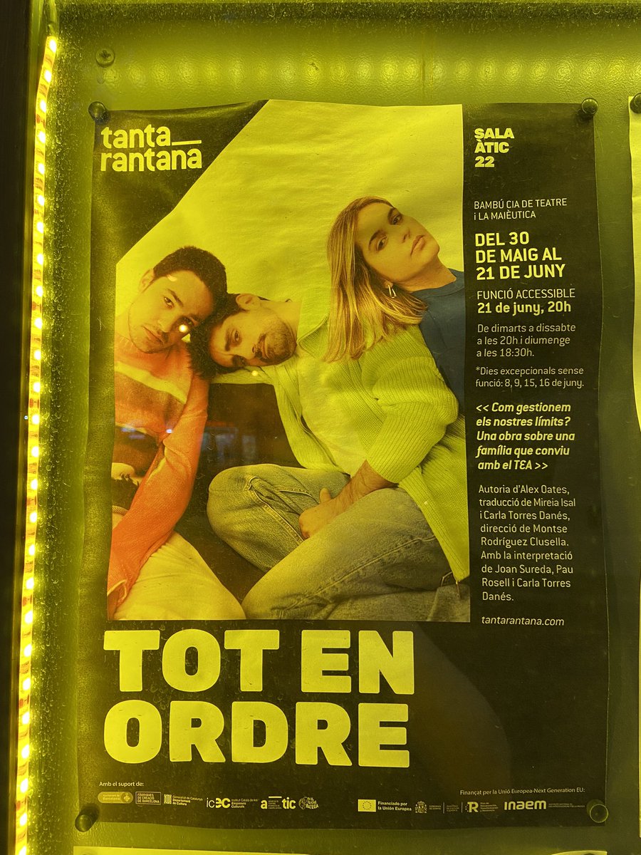 Quan ja no pots més. No saber com cuidar a qui t'estimes. Com ens hi enfrontem? Deixar-lo anar. Les pors. Desitjar una vida sense ell. Tant planteja.. Molt bon repartiment en especial un <a href="/pau__rosell/">Pau Rosell</a> veritat pura com a cuidador! Perfectes <a href="/joan_su/">Joan Sureda</a> i <a href="/carla_tano/">carla torres danés</a>. Plaer saludar-vos