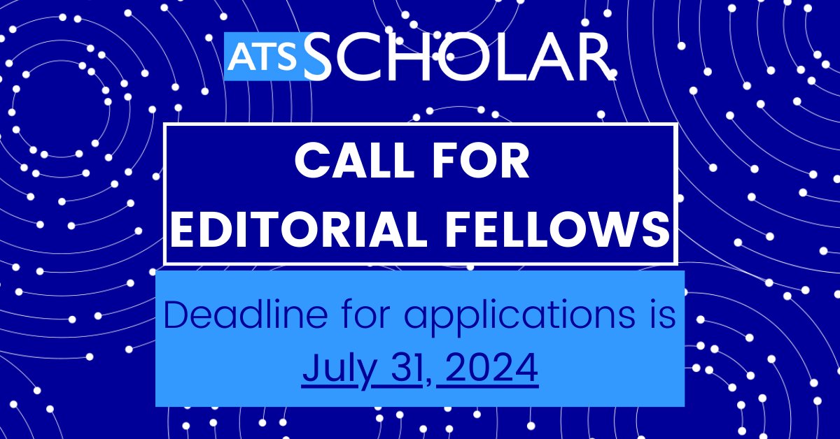 ATS Scholar (@atsscholar) on Twitter photo ATS Scholar is inviting applications for two early career editorial fellows to be selected for a one-year fellowship
Apply now: atsjournals.org/announcements/…? ATS Scholar is inviting applications for two early career editorial fellows to be selected for a one-year fellowship
Apply now: atsjournals.org/announcements/…?