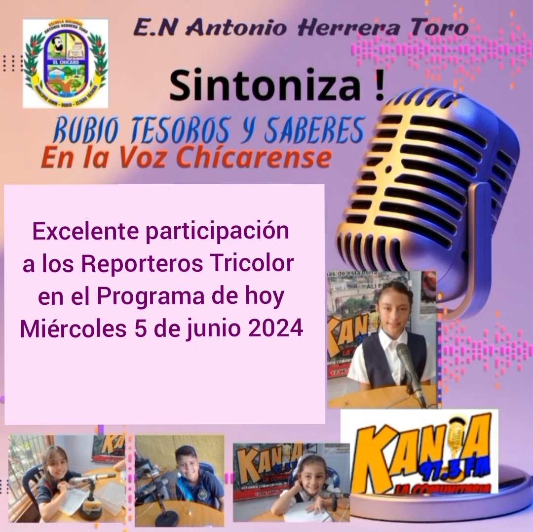 uechicaro68's tweet photo. Participación activa de los Reporteros Tricolor Chicarense realizando el talento de comunicación educativa a través de este espacio que brinda Rubio Tesoro y Saberes. https://t.co/reG383HYHc