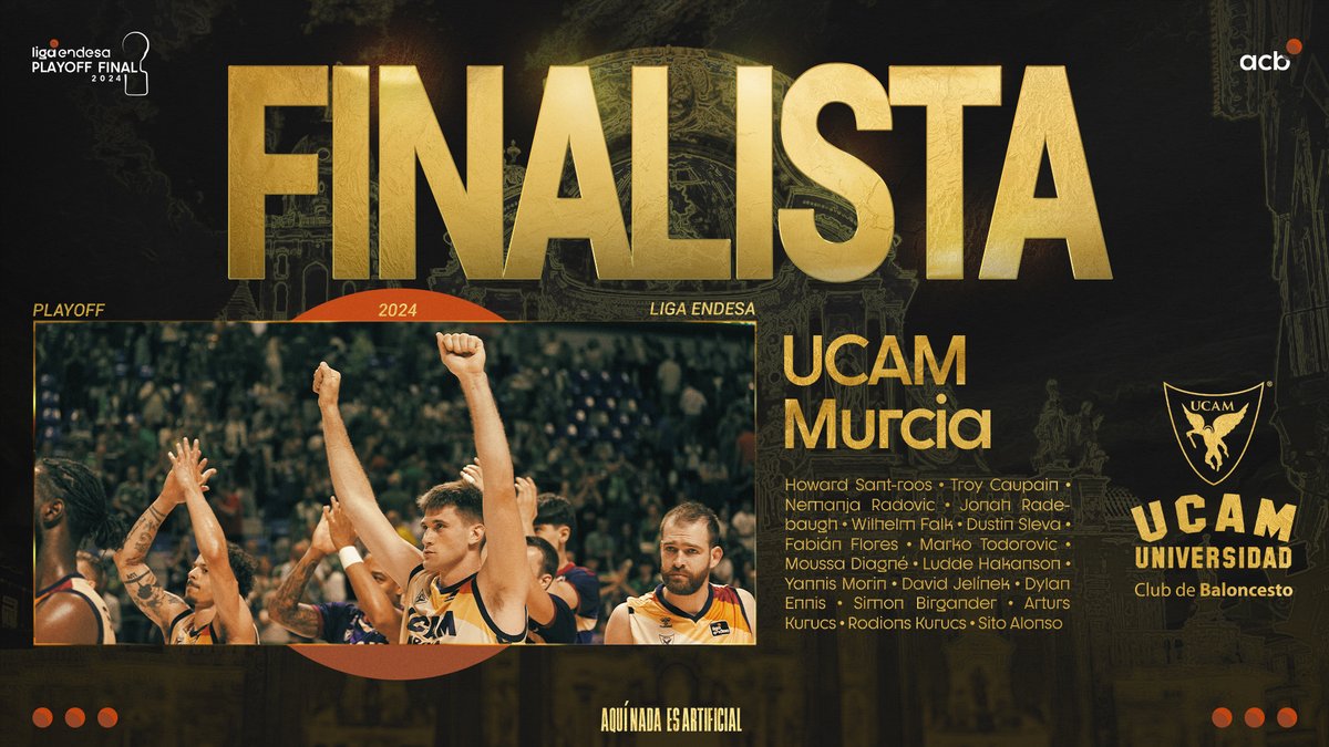 ACBCOM's tweet photo. ¡@UCAMMurcia se mete en la FINAL del #PlayoffLigaEndesa por primera vez en su historia! https://t.co/wmPCw5HQN1