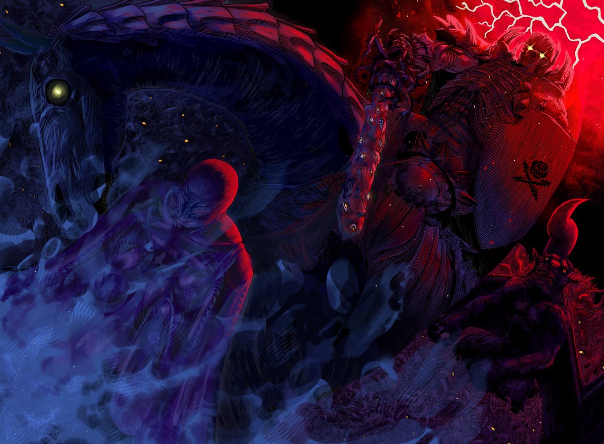 MonkeyTard2's tweet photo. Skull knights arrival 
#berserk #Griffith #mangacoloring https://t.co/mSevExx1qB