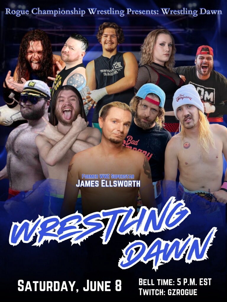 We are officially three days away from the launch of RCW! Can’t wait for everyone to see what we do! 5 great matches with some amazing wrestlers!
<a href="/RileyKrowe00/">Riley Krowe</a> <a href="/realellsworth/">James Ellsworth</a> <a href="/ZackXander_1/">Zack Xander</a> <a href="/realdealmg/">Mike Goldstein</a> <a href="/postman_vam/">We talking about practice</a> 

Can be seen live on twitch at 5pm EST!

twitch.tv/gzrogue