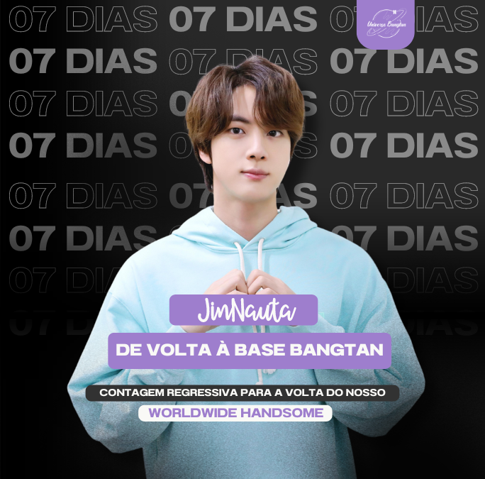 UniversBTS_'s tweet photo. 💗7 dias e contando.. O coração está a mil de tanta emoção ARMY! Está cada vez mais próximo o dia de sua chegada!
Já, já sai mais um conteúdo para vocês!
#JinEstáChegando #Faltam7Dias https://t.co/5Mn86gaBf3