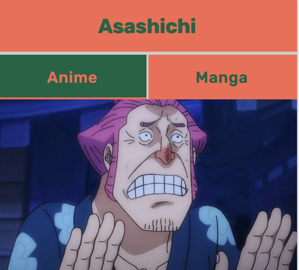 Asashichi - Soba stall owner whose shop was destroyed by Page One
