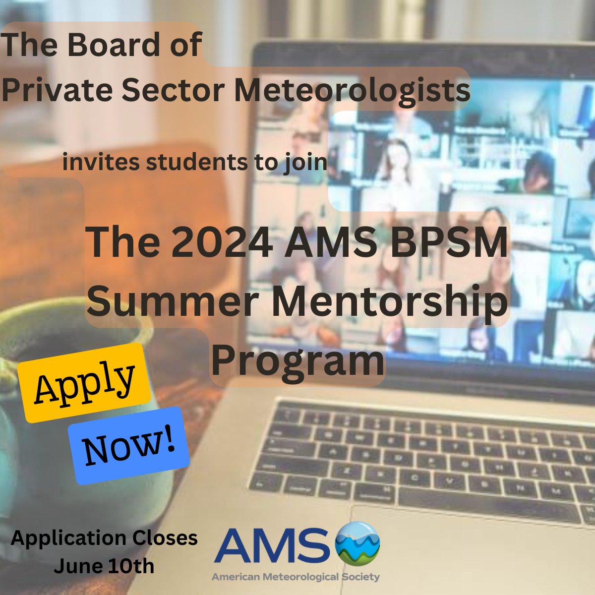 Alana Nehring (@alananehring) on Twitter photo Hey AtmoSci undergrads! The Summer Mentorship Program is now accepting applications: docs.google.com/forms/d/e/1FAI…
<a href="/AMS_BPSM/">AMS Board for Private Sector Meteorologists</a> <a href="/AMSEarlyCareer/">AMS Early Career</a> <a href="/cmuweather/">Student AMS Chapter at CMU</a> <a href="/EastMissNWA_AMS/">East Mississippi NWA & AMS</a> Hey AtmoSci undergrads! The Summer Mentorship Program is now accepting applications: docs.google.com/forms/d/e/1FAI…
<a href="/AMS_BPSM/">AMS Board for Private Sector Meteorologists</a> <a href="/AMSEarlyCareer/">AMS Early Career</a> <a href="/cmuweather/">Student AMS Chapter at CMU</a> <a href="/EastMissNWA_AMS/">East Mississippi NWA & AMS</a>