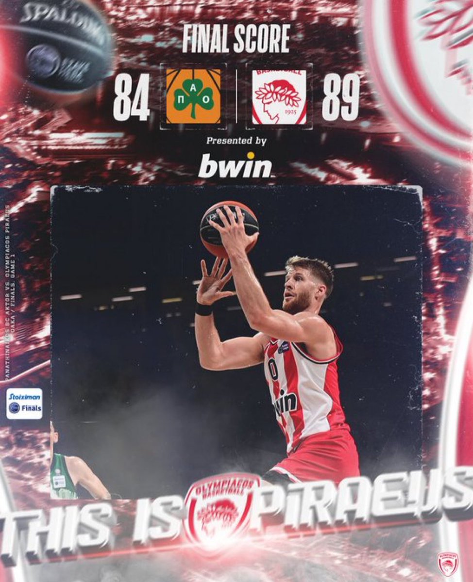 ApoRedWhite's tweet photo. Κυριαρχικός #olympiacosBC απόψε σε όλο το παιχνίδι
Ο #paobc απλά μείωσε την διαφορά στο τέλος
Σήμερα έγινε μόνο το 1-0 τπτ δεβ τελείωσε
Την Παρασκευή στο ΣΕΦ ίσως το πιο κρίσιμο ματς του πρωταθλήματος https://t.co/wS2L0qfGmZ