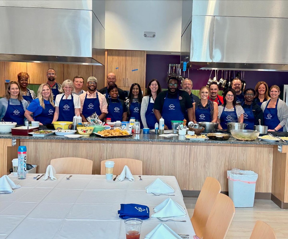 ClaytonSupt's tweet photo. A team that works hard together, cooks together and eats together-stays together! Thank you to the leadership team for a wonderful 2023-2024 school year and cannot wait for August! #claytonexperience https://t.co/IgILQ8MtBR