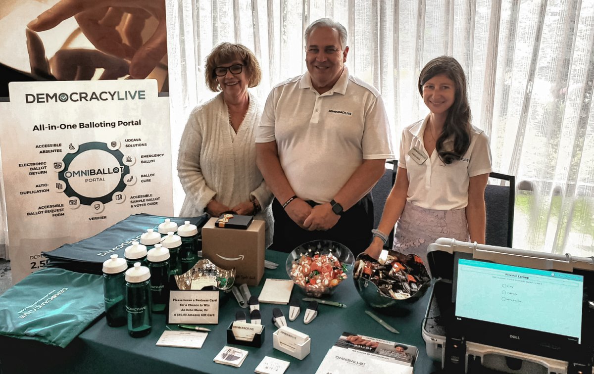 DemLiveNews's tweet image. Thank you to the Massachusetts Town Clerks Association for hosting a productive and engaging conference. We look forward to continuing our work with such outstanding election officials.

#electiontechnology #democracylive #MTCA #MTCAConference #AccessibleVoting