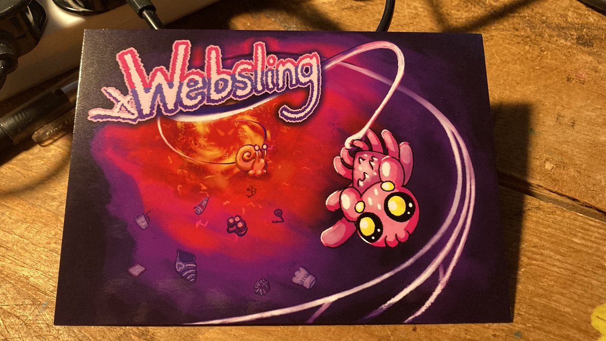 I played Websling at Norwich Game Festival by <a href="/websyspider/">zoey | websling dev</a> and it was awesome! 

Go wishlist it on Steam: store.steampowered.com/app/3018720/We…