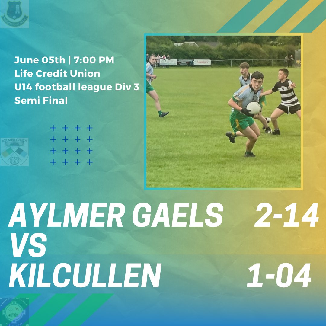 AylmerGaelsGfc's tweet photo. Kudos to the Aylmer Gaels U14s for their fantastic win tonight! They triumphed over a valiant Kilcullen team, who despite missing several key players, put up a strong fight. Next up, the Gaels are gearing up for a thrilling final against their neighbors, St Kevin’s! https://t.co/MzWl3VU62A