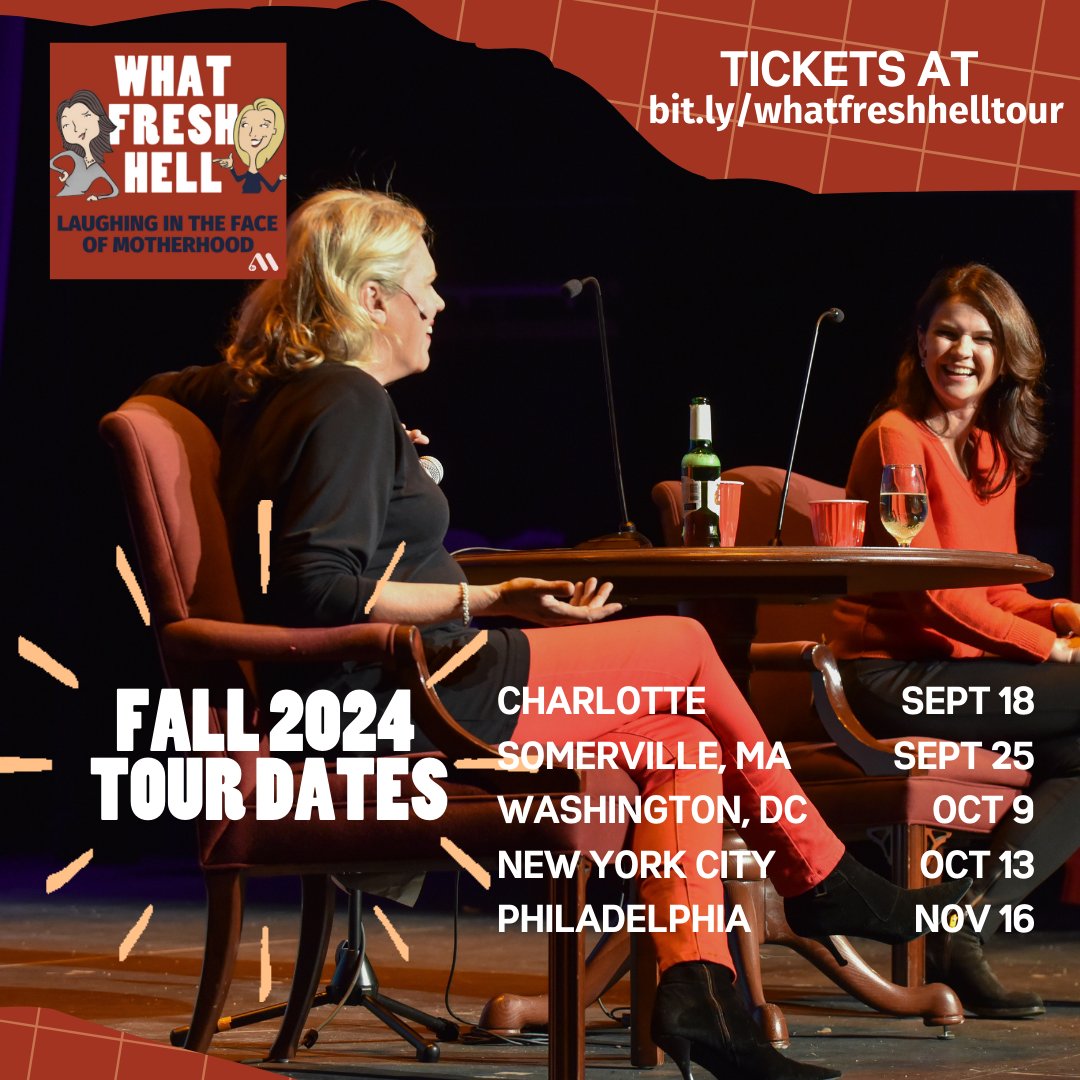 whatfreshpod's tweet image. What Fresh Hell is hitting the road this fall! Live shows in #NYC #philly #boston #charlotte and #washingtonDC. Tickets and more details: bit.ly/whatfreshhellt…