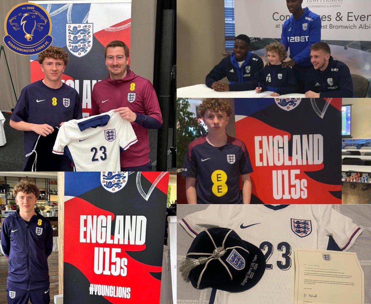 KiddyLionsFC's tweet photo. Another Kidderminster Lions success story as we continue to see so many of our players at academies, and also playing in the championship and high levels of the non league pyramid. Frazer received his first England cap in a recent international tournament in Croatia. Brilliant 🤩 https://t.co/5ydt5eTy1H